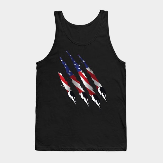 american shirt, bear shirt, american flag, gift t-shirt Tank Top by Hercules t shirt shop